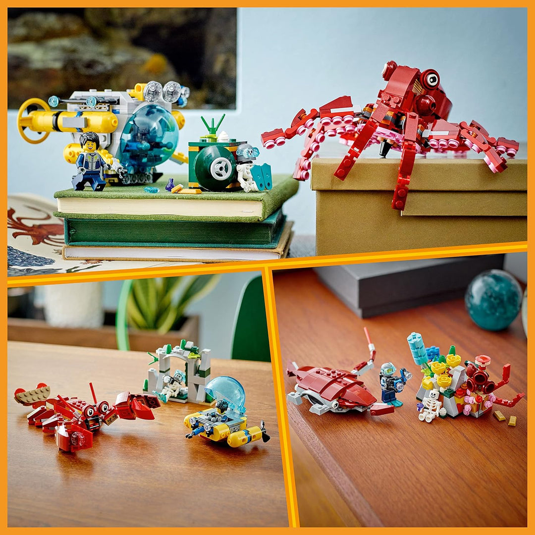 LEGO Creator 3-in-1 Sunken Treasure Mission 31130 Building Toy Set für Kinder, Jungen und Mädchen im