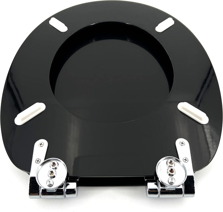 ADOB, Holzkern WC Sitz Klobrille Schuppen Farbe Schwarz, Absenkautomatik, 32607, Schuppen