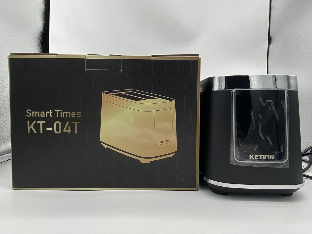 Toaster 2 Scheiben, KETIAN 2 Toast Schlitze mit Brötchenaufsatz, hochwertiger Edelstahl-Toaster, 7 S