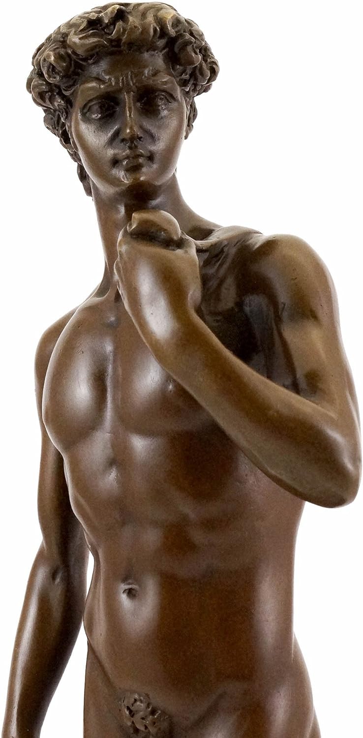 Kunst & Ambiente - Bronzefigur der Hochrenaissance - David von Michelangelo - Römische Skulptur - Fl