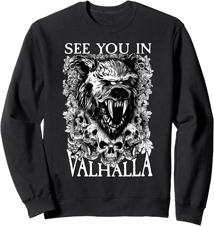 See You In Valhalla I Walhalla & Wikinger I Valhalla Wolf Sweatshirt