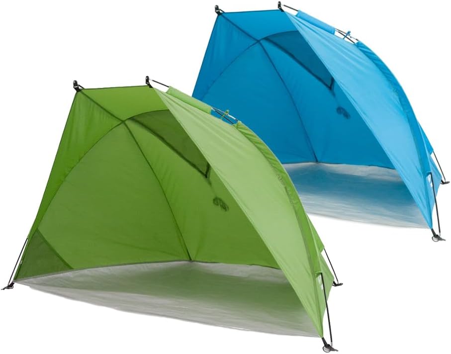 outdoorer Strandmuschel Helios Air - Reise-Strandmuschel mit UV Schutz 80 & verschliessbarem Fenster