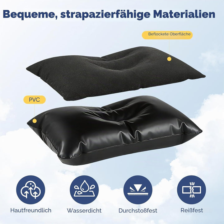 Luftmatratze für Auto, Aufblasbares Bett für Rücksitz, Luftmatratze SUV mit Luftpumpe und Kissen für