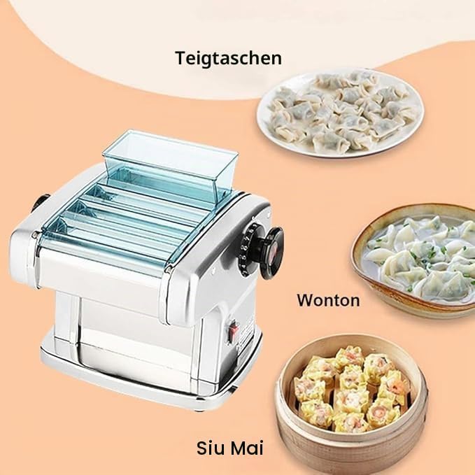 Elektrische Nudelmaschine, 135W pastamaker aus Edelstahl, geeignet für die Herstellung von Spaghetti