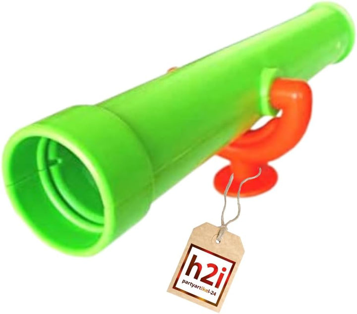 h2i Teleskop Spielturm & Spielhaus | Kinder-Fernrohr aus wetterfestem Kunststoff | ohne optische Ver