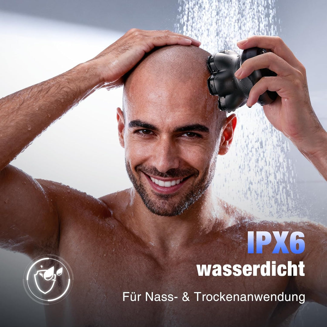 Glatzen Rasierer Herren, kensen Kopfrasierer Glatze 7D Bold Shaver Magnetische Head Shaver Trocken U