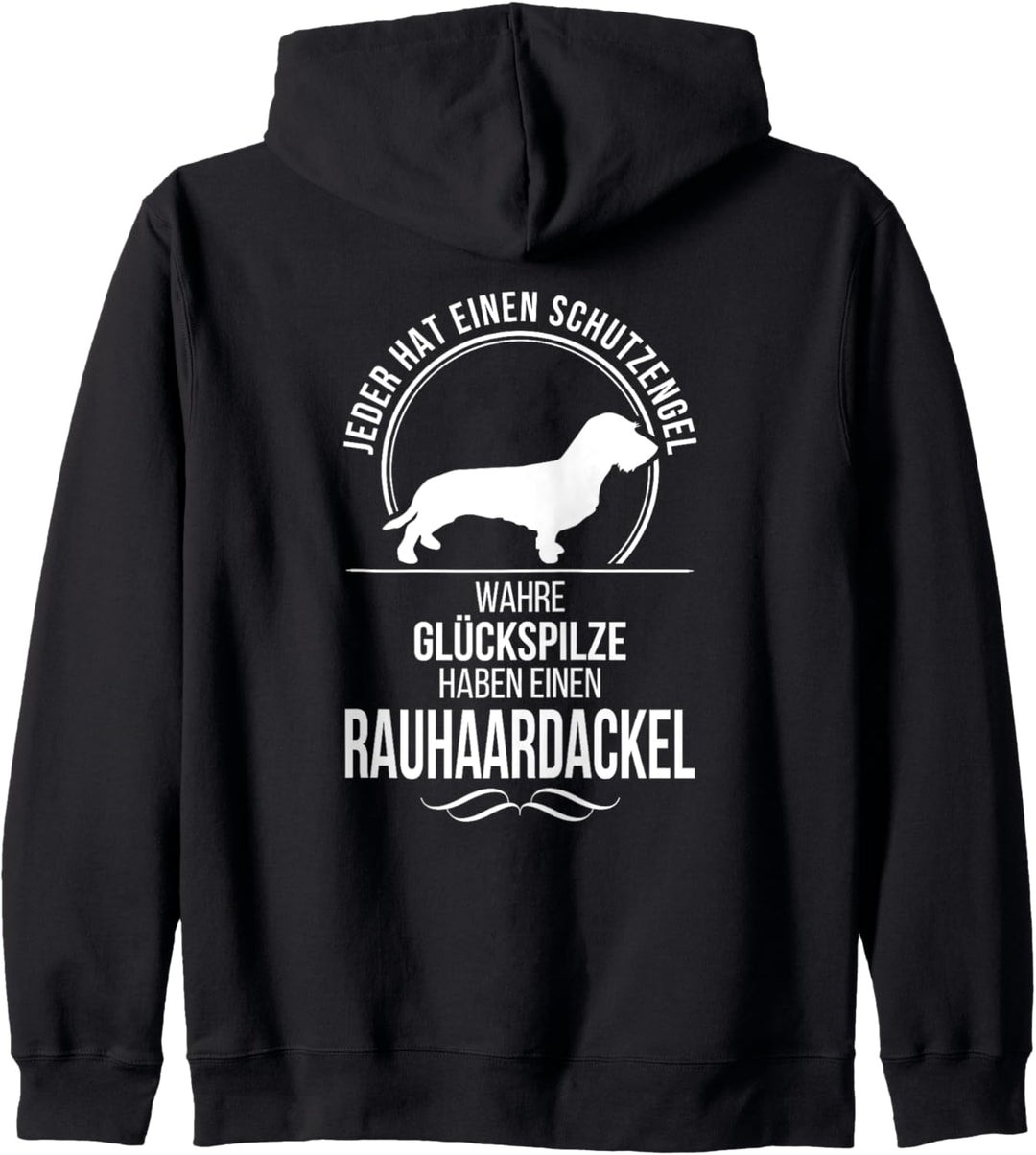 Rauhaardackel Schutzengel Jagdhund Hundespruch Hunde Kapuzenjacke