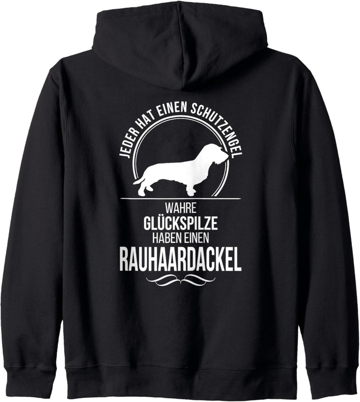 Rauhaardackel Schutzengel Jagdhund Hundespruch Hunde Kapuzenjacke
