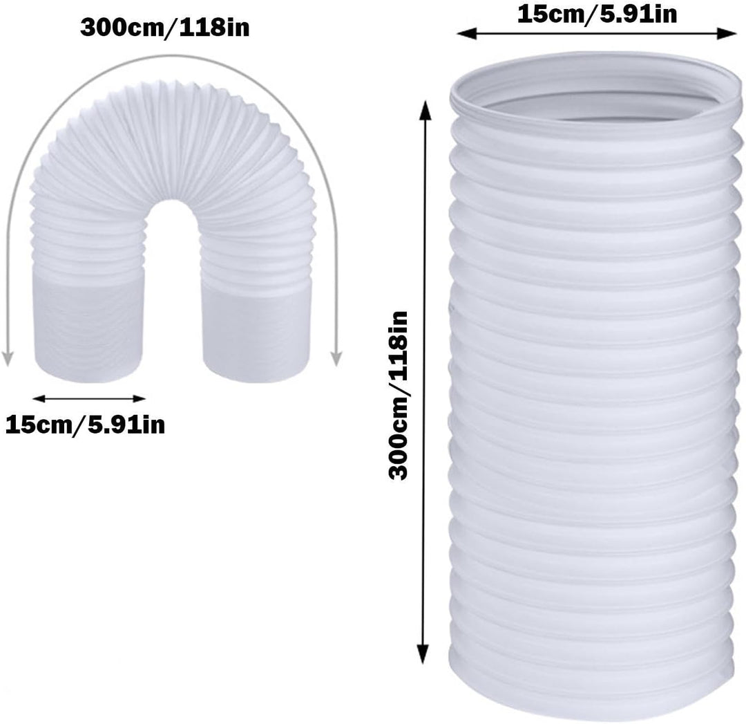 Abluftschlauch 150mm/130mm | Abluftschlauch Klimagerät Fenster | Klimaanlage Schlauch Abluftschlauch