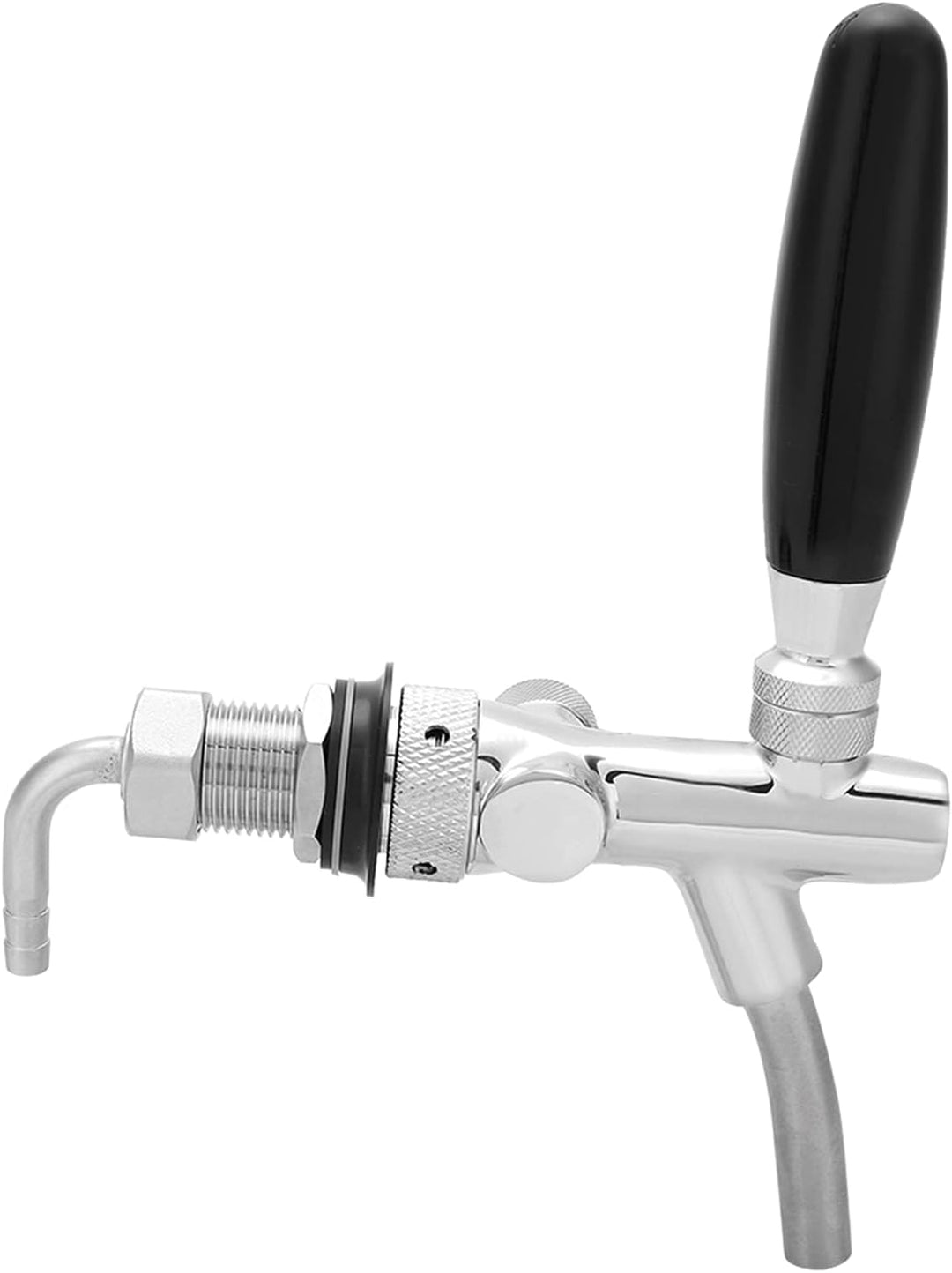 Einstellbare Flusskontrolle Chrome Fassbierhahn Wasserhahn G5/8 Schaft Home Bar Brew Bierfass Dispen