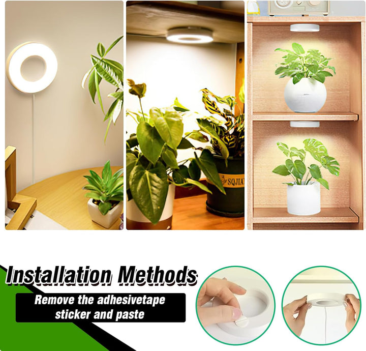 4 Stück Pflanzenlampe Led Vollspektrum, Pflanzenlicht mit Auto Timer 3 Farben 10 Helligkeiten, LED P
