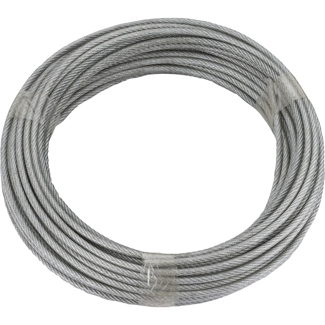 Ruck-Zuck Stahlseil verzinkt | 4/5 mm | PVC-ummantelt | Länge 20 m | 6 x 7 Litzen