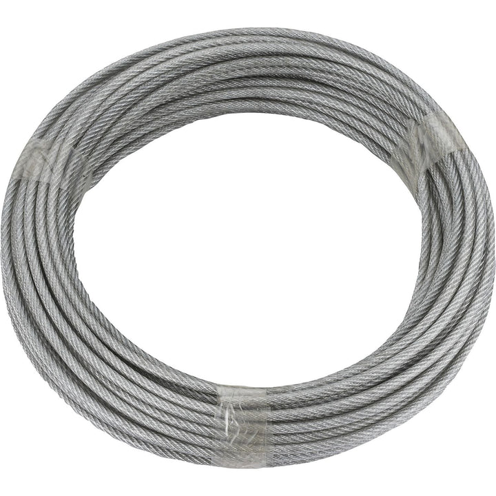Ruck-Zuck Stahlseil verzinkt | 4/5 mm | PVC-ummantelt | Länge 20 m | 6 x 7 Litzen