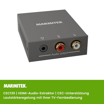 HDMI Extractor CEC - Marmitek CEC130 - Leite das Audio Signal vom Fernseher zum Verstärker ohne ARC