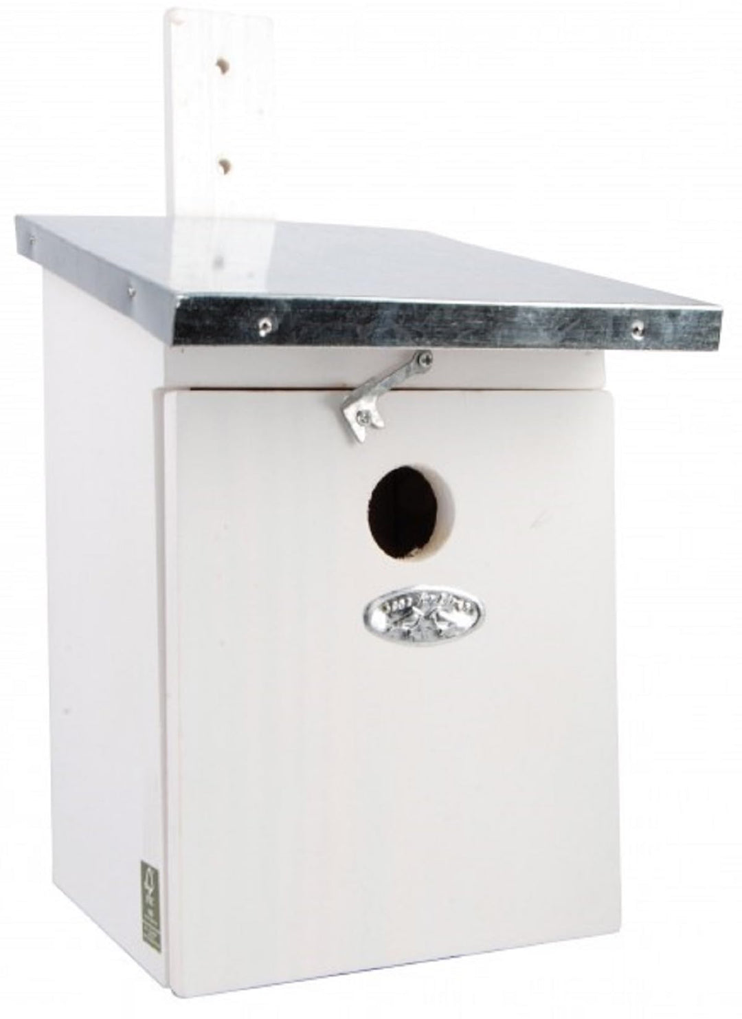 Esschert Design NK40W Kohlmeisen Nistkasten, wei weiss/silber Anzahl: 1 Stück, weiss/silber Anzahl:
