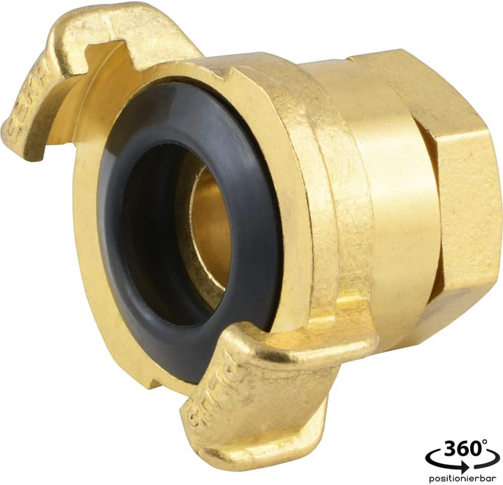 Fittingteile - Gartenschlauch-Schnellkupplungen mit Innengewinde - 360° drehbar - Klauenweite 40 mm