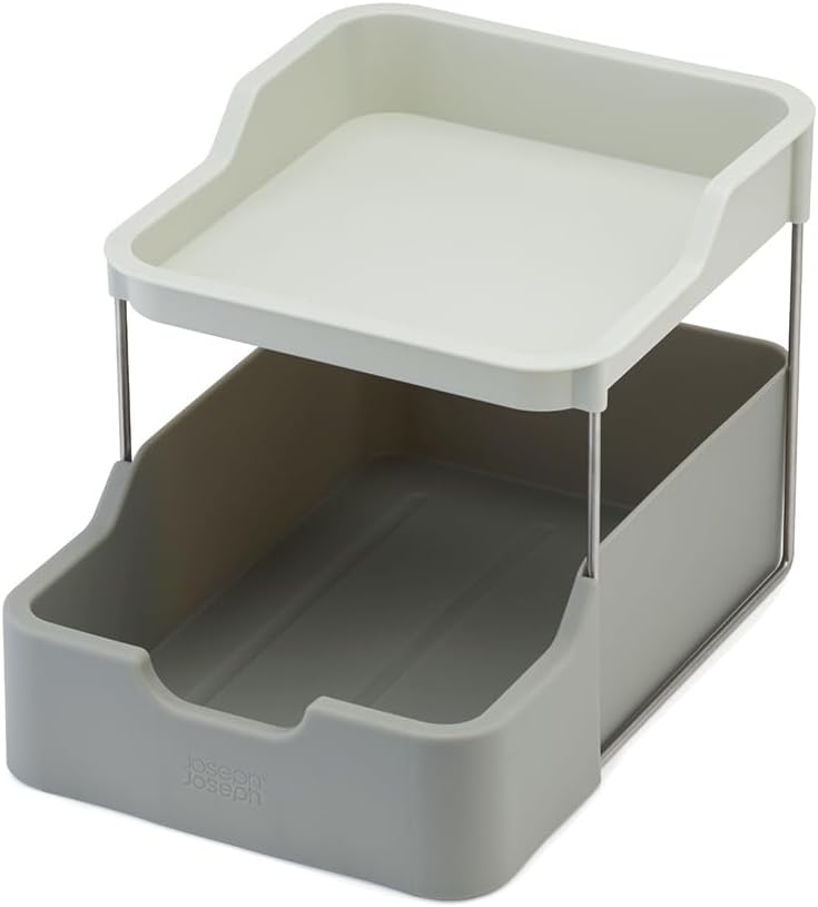 Joseph Joseph Duo 2-stufiger Schrankorganisator mit Schublade, Küchen- und Aufbewahrungsorganisator