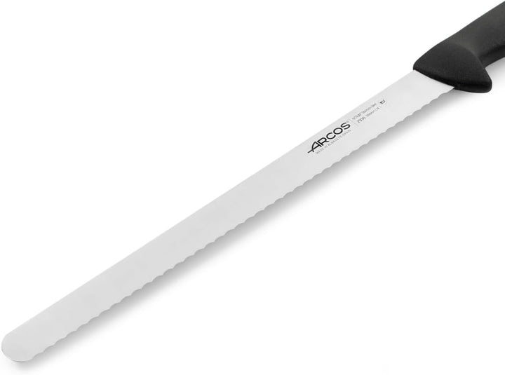 Arcos Kuchenmesser Flexibel 35 cm - Gezahnte Edelstahlklinge NITRUM - Präziser Schnitt - Schwarzer P