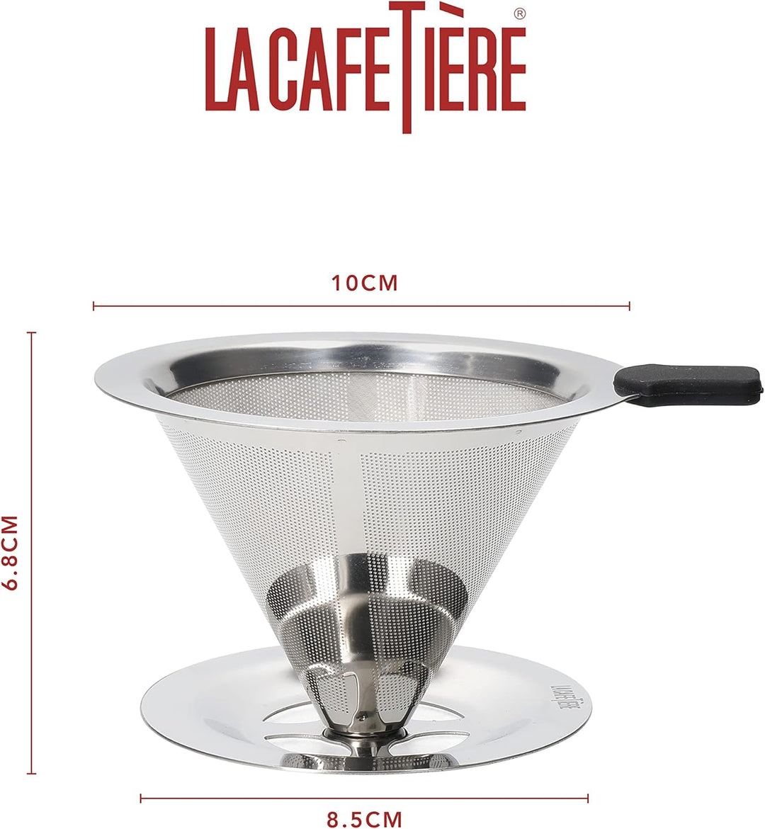 La Cafetière Filterloser Kaffee-Tropfer für Kaffee, Silber