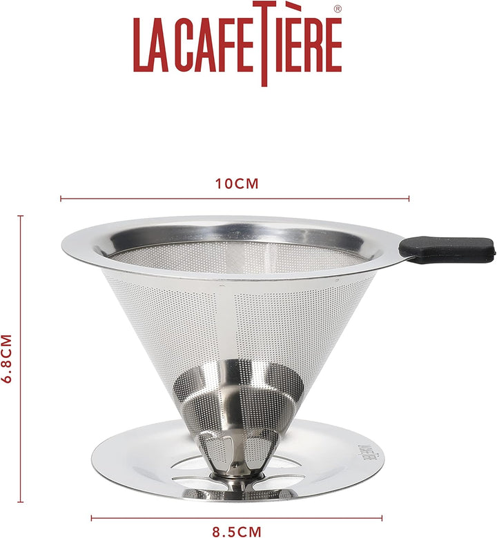 La Cafetière Filterloser Kaffee-Tropfer für Kaffee, Silber