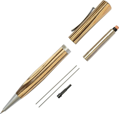 ONLINE Drehbleistift Newood, natürliches Wawa-Holz braun, 0,7 mm (HB) Mine, Metallclip, in Geschenkb