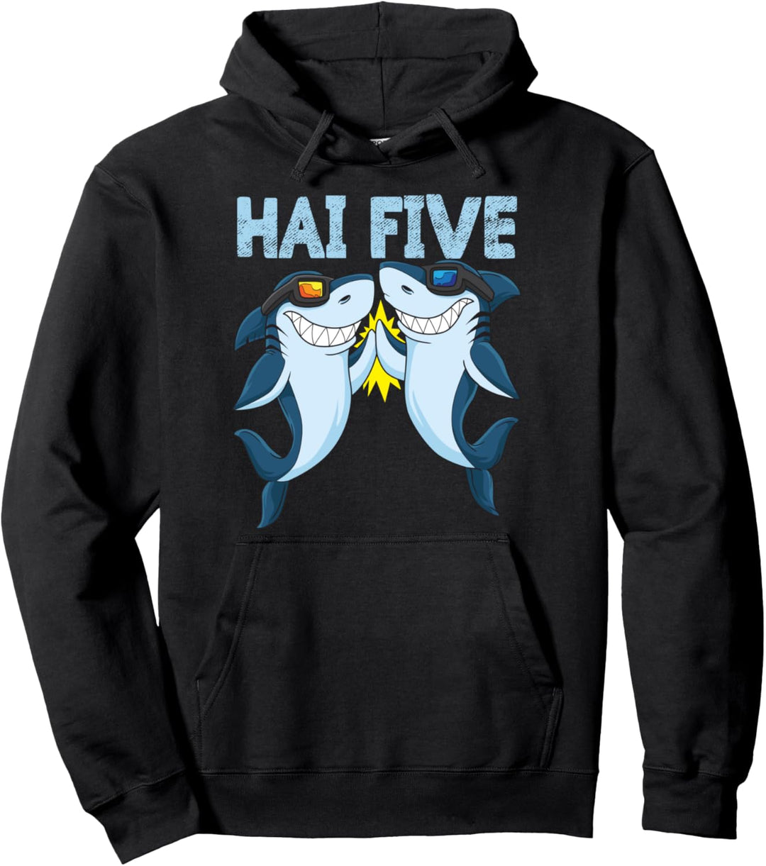 Hai Lustiges Einklatschen Fisch Wortspiel Pullover Hoodie