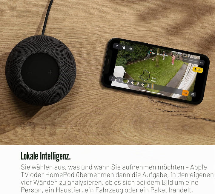 Eve Outdoor Cam – Smarte Aussenkamera mit Flutlicht, Sicherheit & Privatsphäre (HomeKit Secure Video