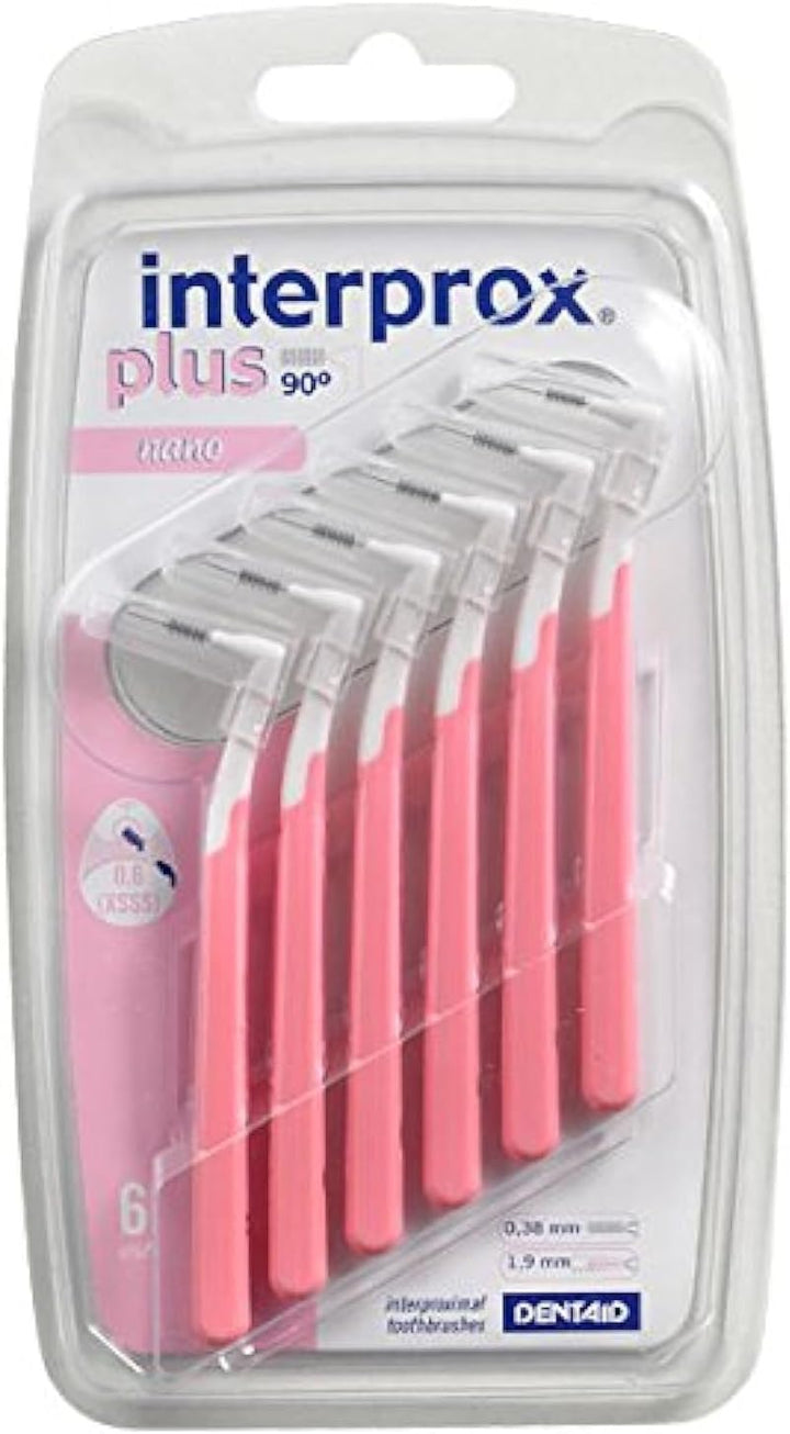 3x Interprox plus Interdentalbürsten rosa nano 6er Pack (3x 6er Pack)