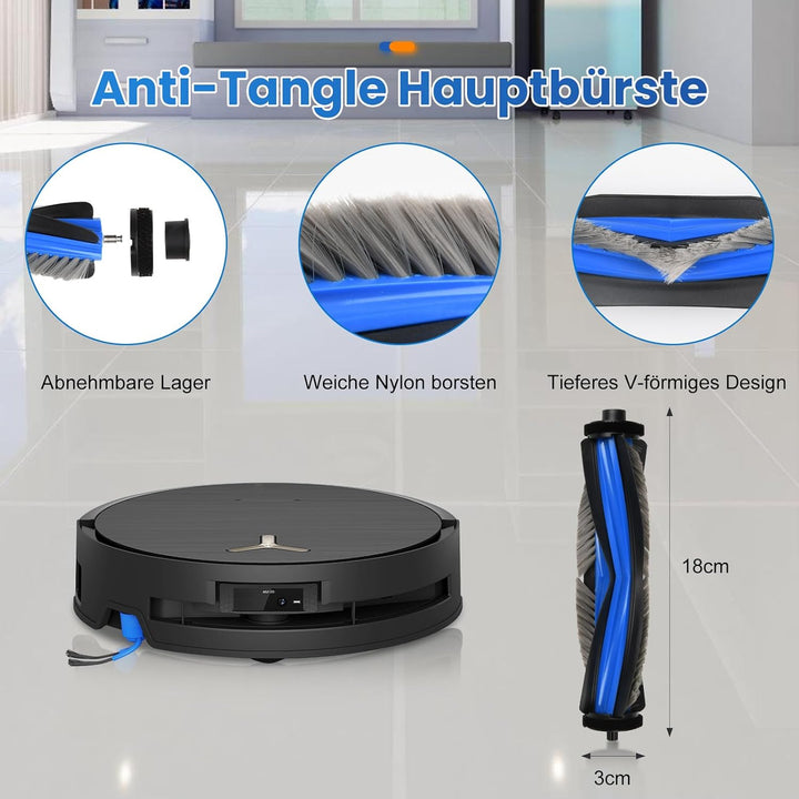 21 Stück Zubehör für Ecovacs Deebot X9 PRO Omni / X11 PRO Omni Saugroboter, Ersatzteile mit 1 Hauptb