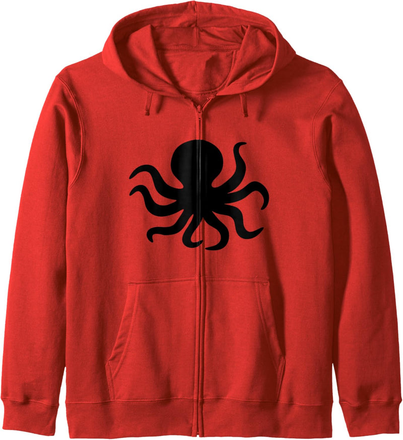 Oktopus-Silhouette Kapuzenjacke