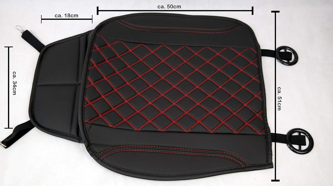 BREMER SITZBEZÜGE 1 Sitzauflage für Land Rover Discovery Sport 1 in Schwarz/Rote Naht (OT402), Schwa