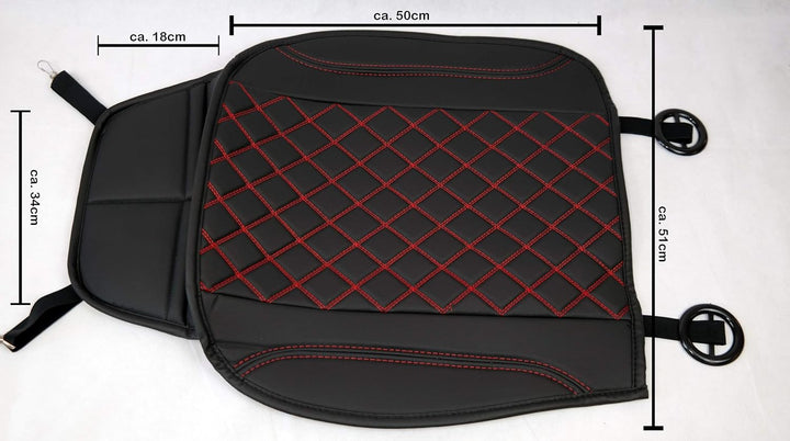 BREMER SITZBEZÜGE 1 Sitzauflage für Land Rover Discovery Sport 1 in Schwarz/Rote Naht (OT402), Schwa