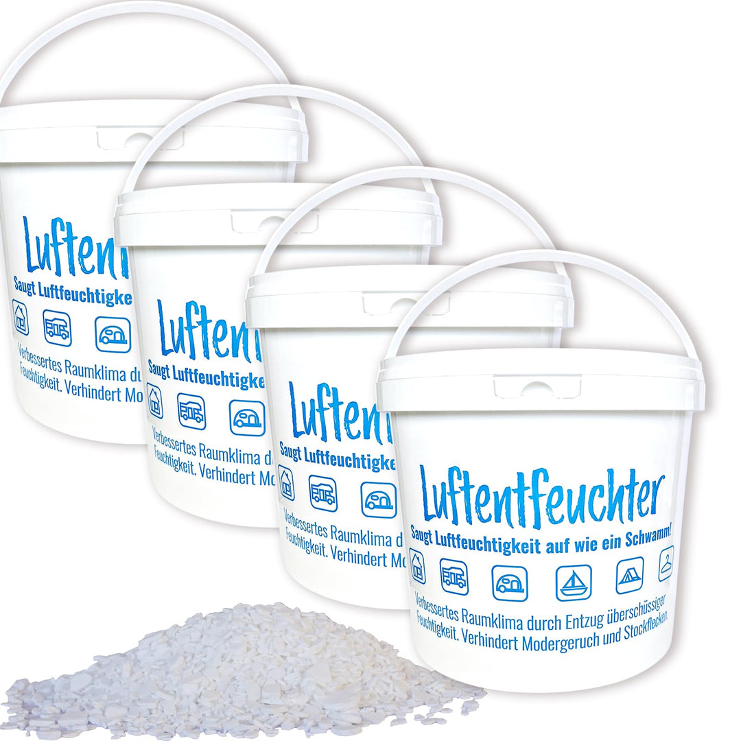 4x Luftentfeuchter Granulat 4,8 kg lose im 5 L Nachfülleimer 4er Set 1,98€/kg