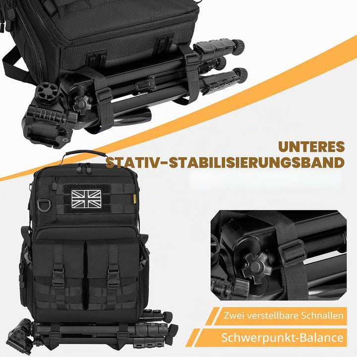 Kamerarucksack mit 15,6 Zoll Laptopfach - wasserdichte Kameratasche, langlebige DSLR/SLR-Fototasche