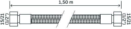 SOMATHERM FOR YOU B606-15 SOMATHERM for YOU-B606-15 – Schlauch aus Edelstahl Länge 1,5 m – unbegrenz