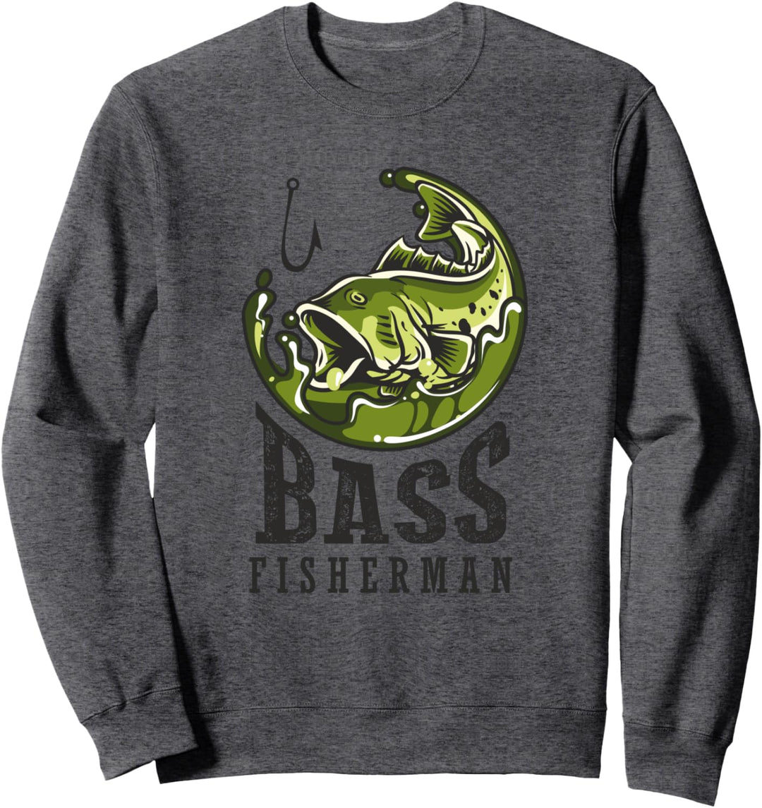 cooles Big Mouth Bass Angelhaken Design Sweatshirt