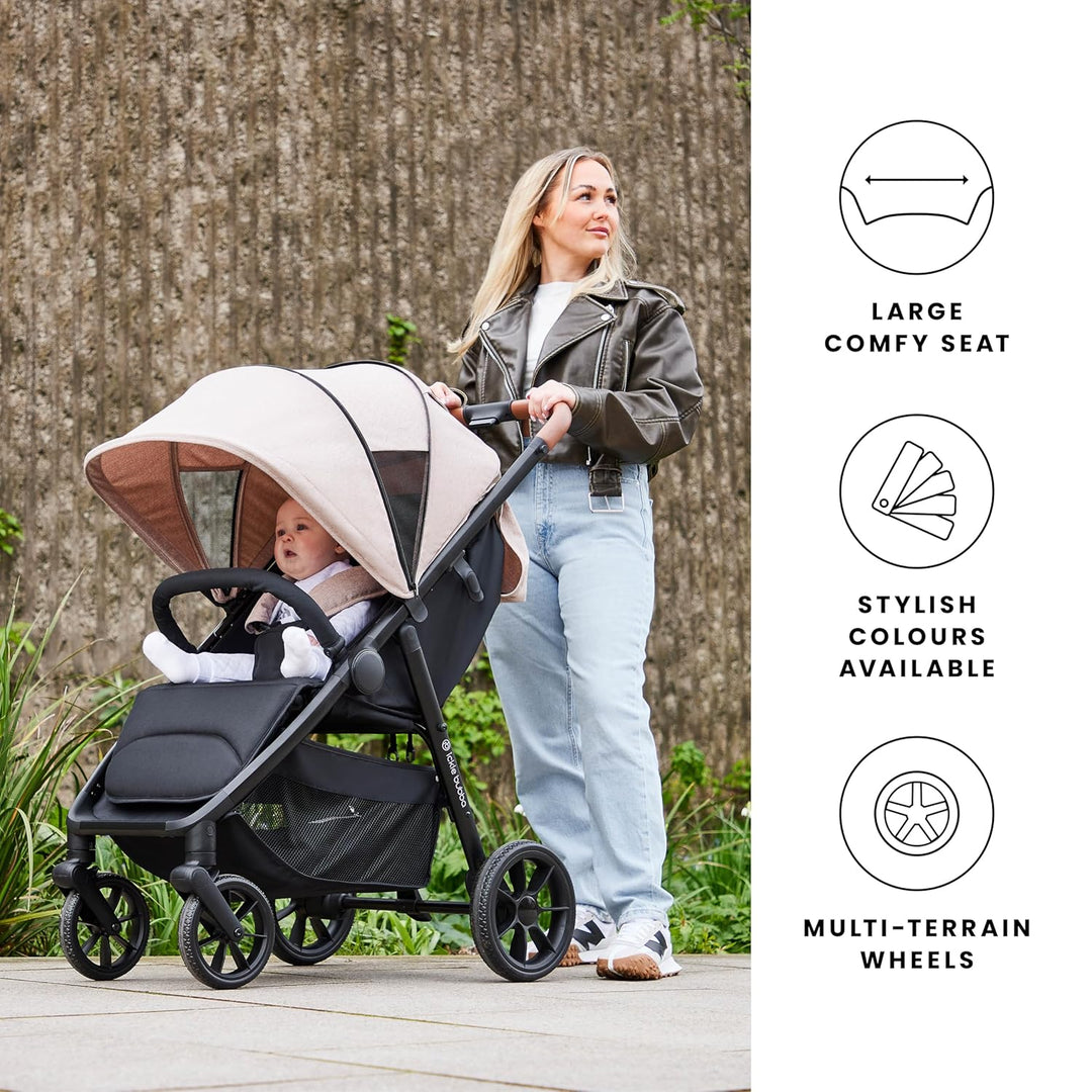 Ickle Bubba Stomp Stride Prime Kinderwagen (Mitternacht) – Geburt bis 22 kg, extra grosser Sitz, Mul