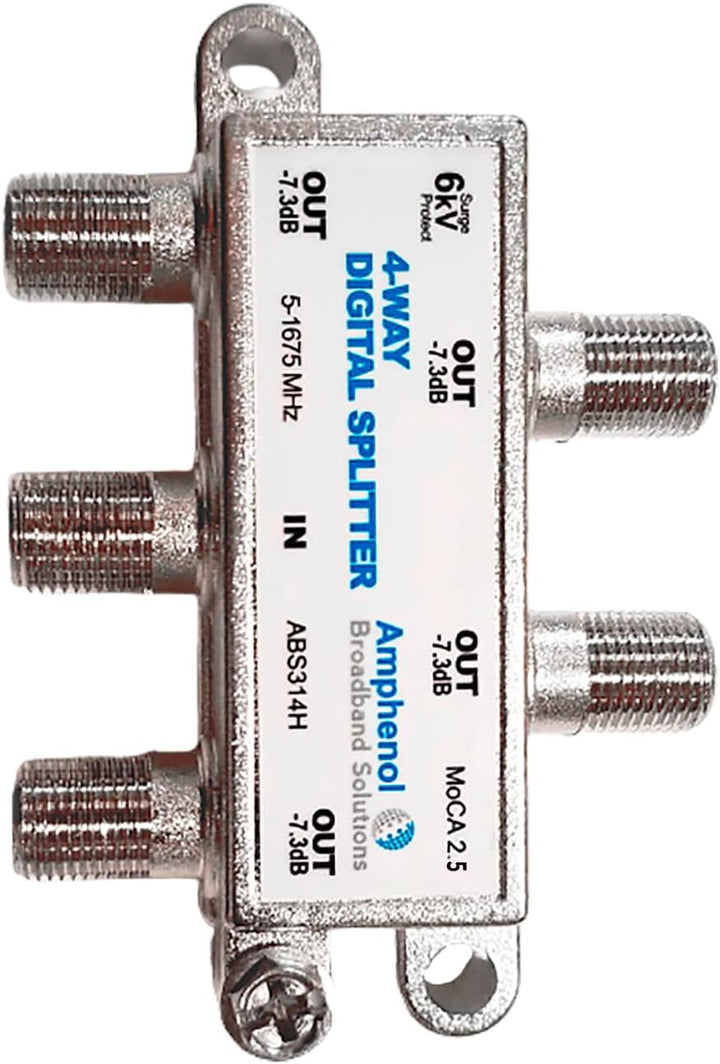 Amphenol 4-fach Digital Splitter MoCA 2.0 ABS314H 4 Way, 4 Way