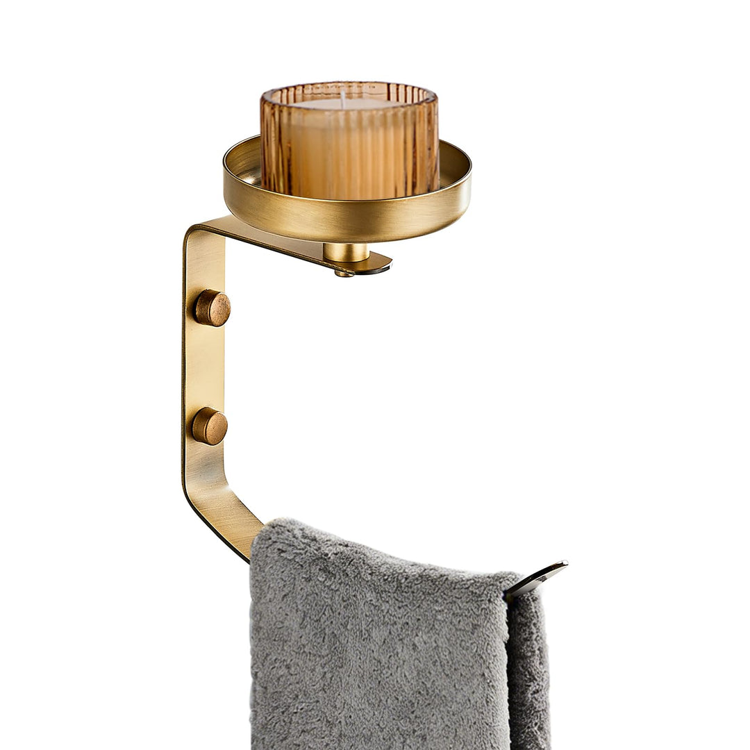 Hand Towel Holder for Bathroom with Vintage Wall Mounted Candle Holder Wall Mounted Towel Hook with