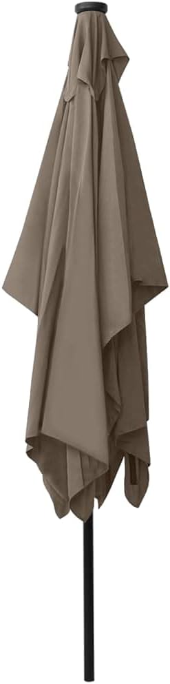 vidaXL Sonnenschirm mit LEDs Stahl-Mast Ampelschirm Gartenschirm Marktschirm Strandschirm Schirm Kur