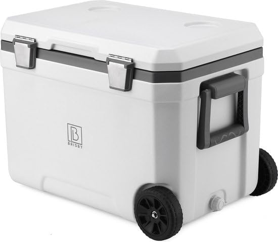 Brisby Kühlbox Camping - 45L, Kühlbox ohne Strom, inkl. 4 Dicke Kühlelemente, 3 Tage kühle Isolation