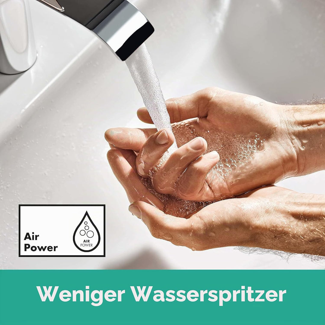 hansgrohe Vivenis - Waschtischarmatur Unterputz für Wandmontage mit Ablauf, Wasserhahn Bad mit Ausla