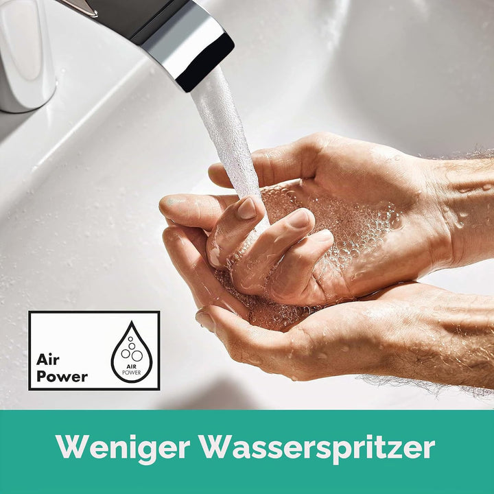 hansgrohe Vivenis - Waschtischarmatur Unterputz für Wandmontage mit Ablauf, Wasserhahn Bad mit Ausla