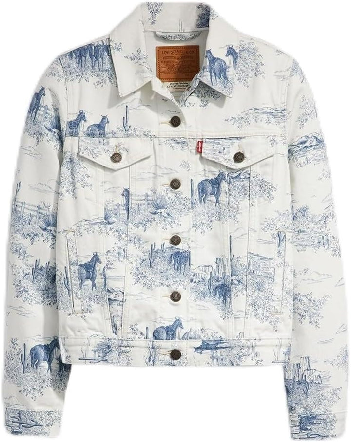 Levi's Damen Original Trucker Denim Jacke XS Western Toille, XS Western Toille