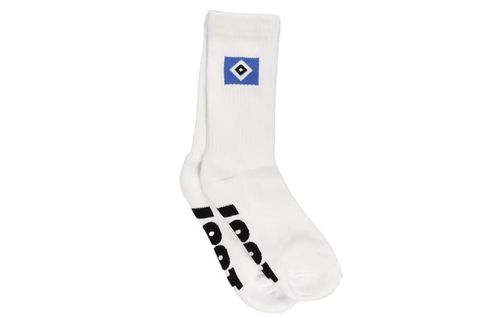 Hamburger SV HSV Sportsocken Socken Strümpfe 2er-Set weiss 25-29 Weiss, 25-29 Weiß