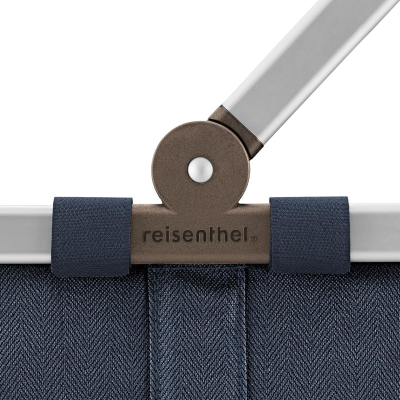 reisenthel carrybag herringbone dark blue – Stabiler Einkaufskorb mit viel Stauraum und praktischer