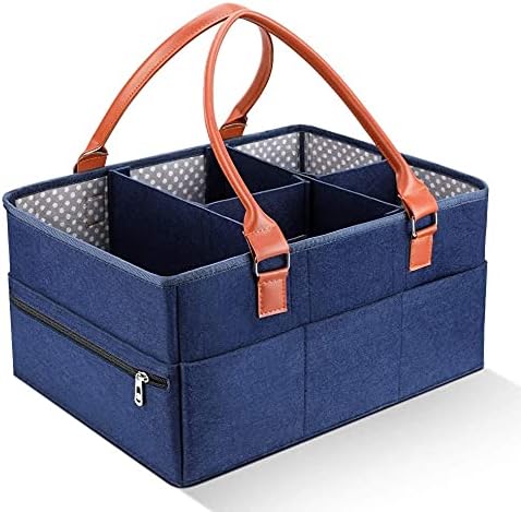 Baby Windel Caddy Organizer, grosse Windel Aufbewahrungskorb Persönlichkeit mit abnehmbaren Teiler t