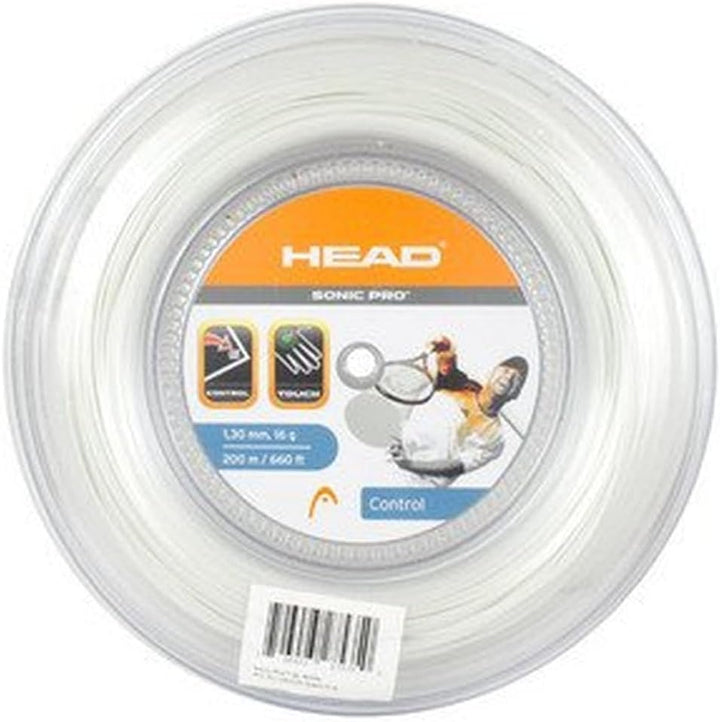 HEAD Sonic Pro Reel Schlägersaite – Mehrfarbig Weiss 16 Single, Weiss 16 Single