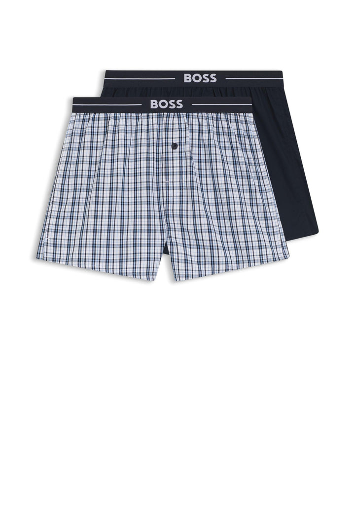 BOSS Herren Boxershorts, 2er Pack S New - Dark Blue405, S New - Dark Blue405