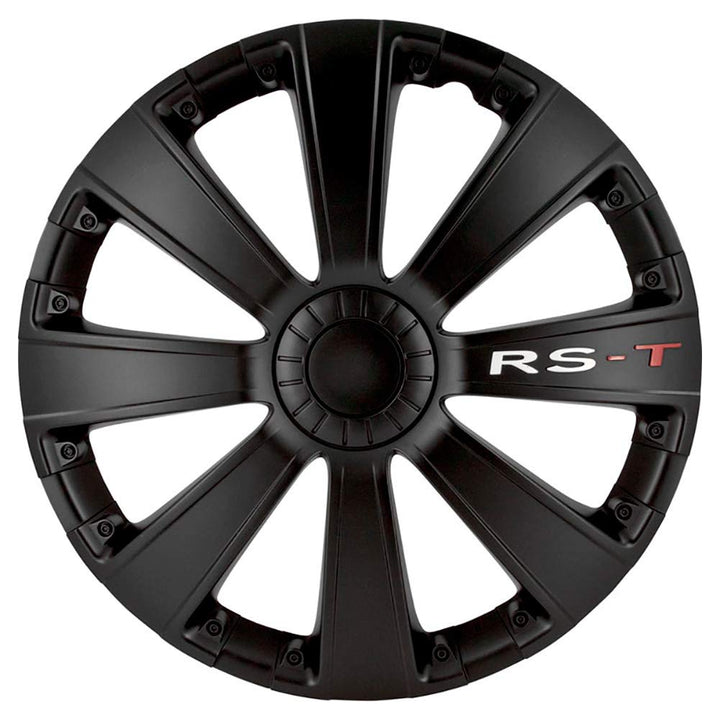 AUTO-STYLE Satz Radzierblenden RS-T 14-Zoll Schwarz Schwarz 14-Zoll, Schwarz 14-Zoll